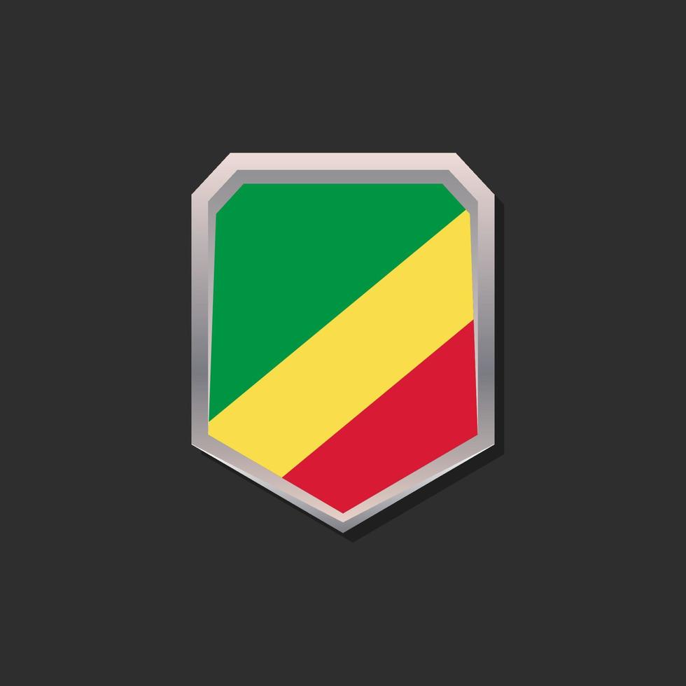 illustration du modèle de drapeau du congo vecteur