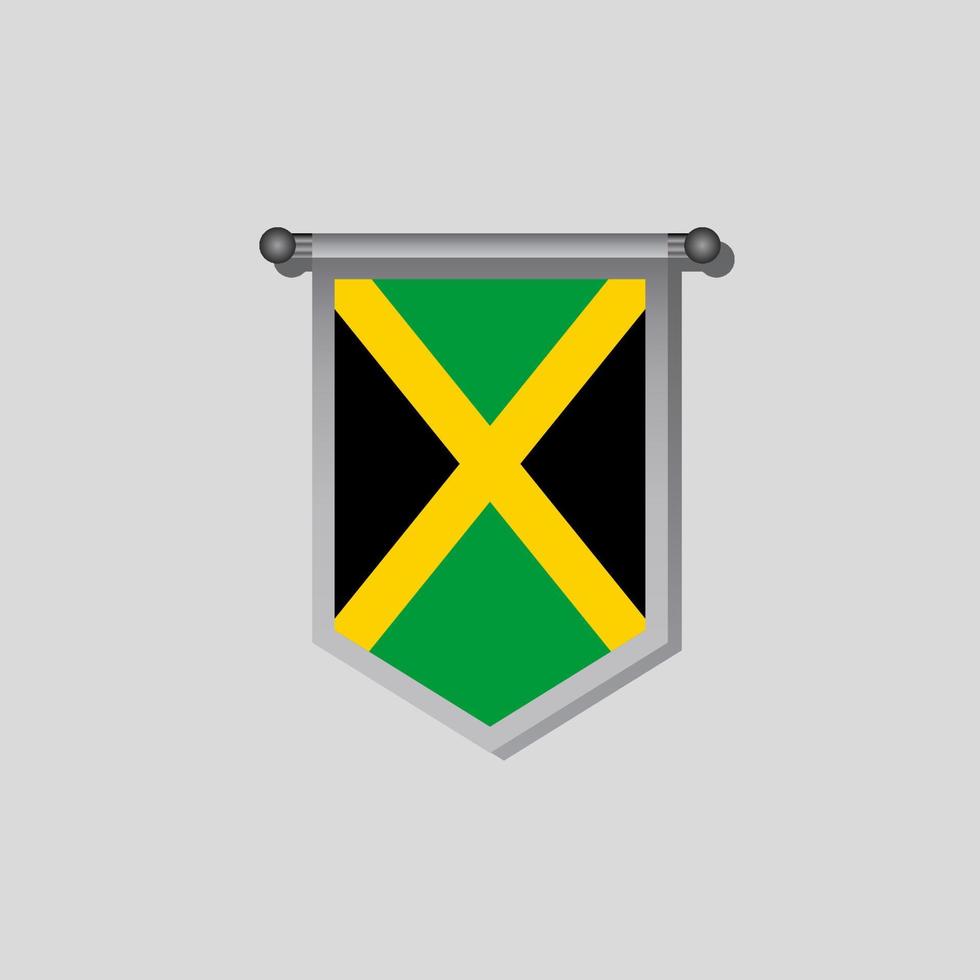 illustration du modèle de drapeau de la jamaïque vecteur