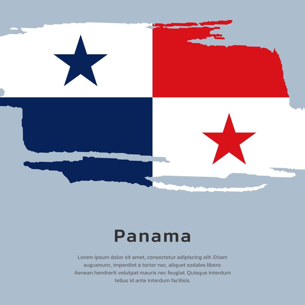 illustration du modèle de drapeau panama vecteur