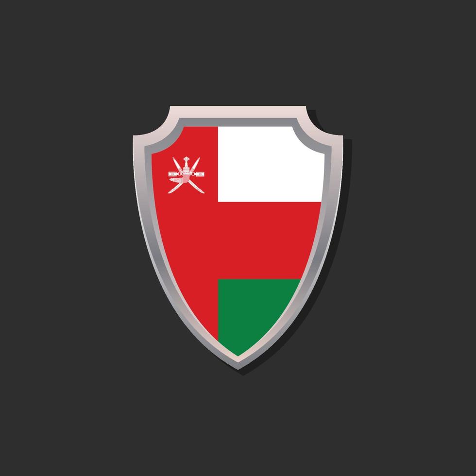 illustration du modèle de drapeau oman vecteur