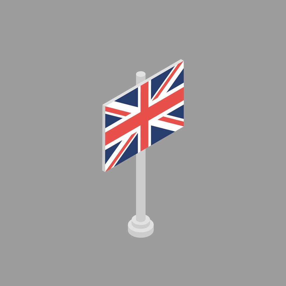 illustration du modèle de drapeau du royaume uni vecteur