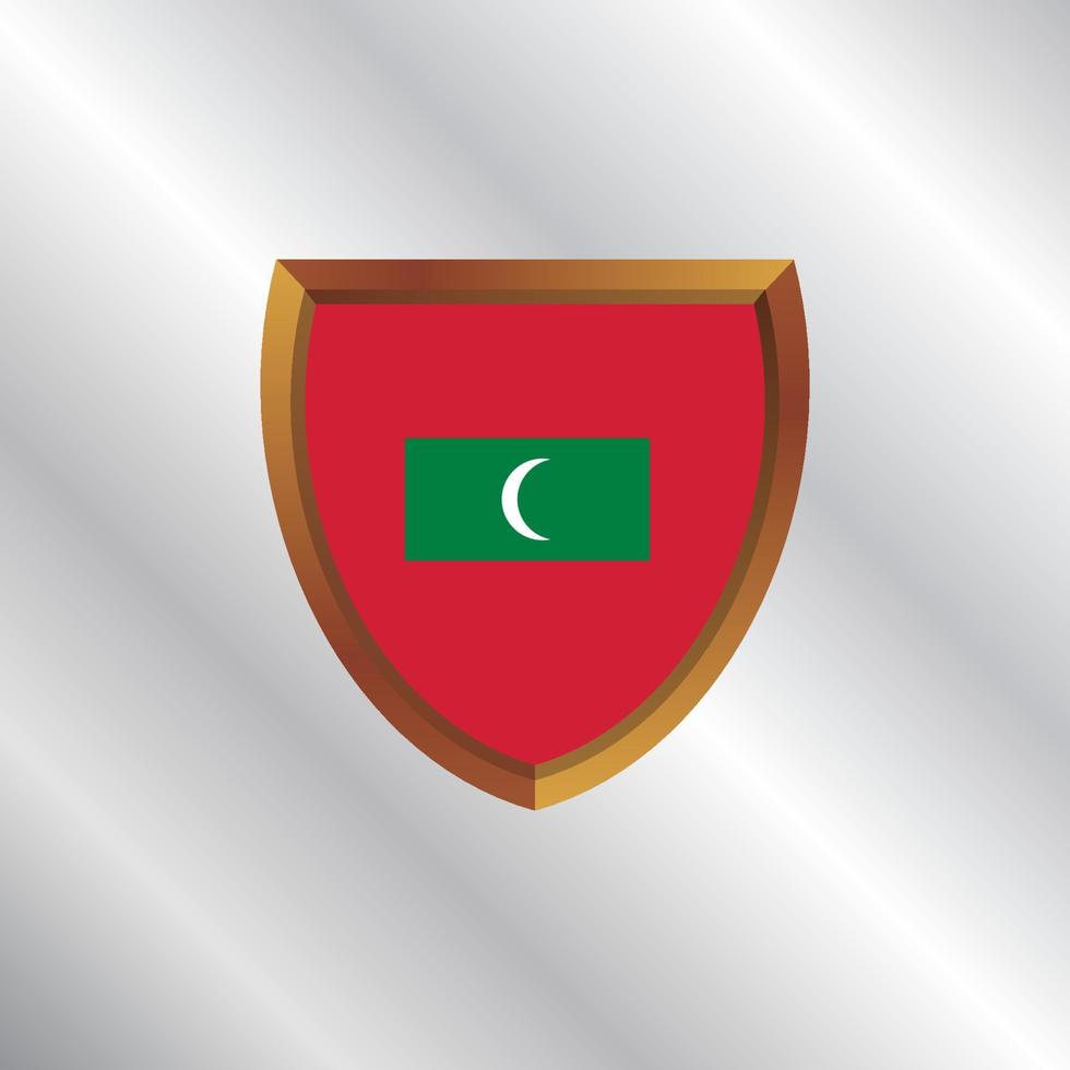 illustration du modèle de drapeau des maldives vecteur