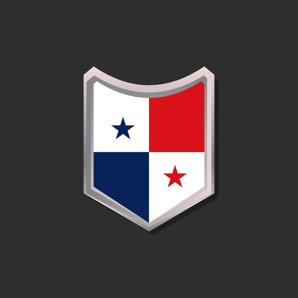 illustration du modèle de drapeau panama vecteur