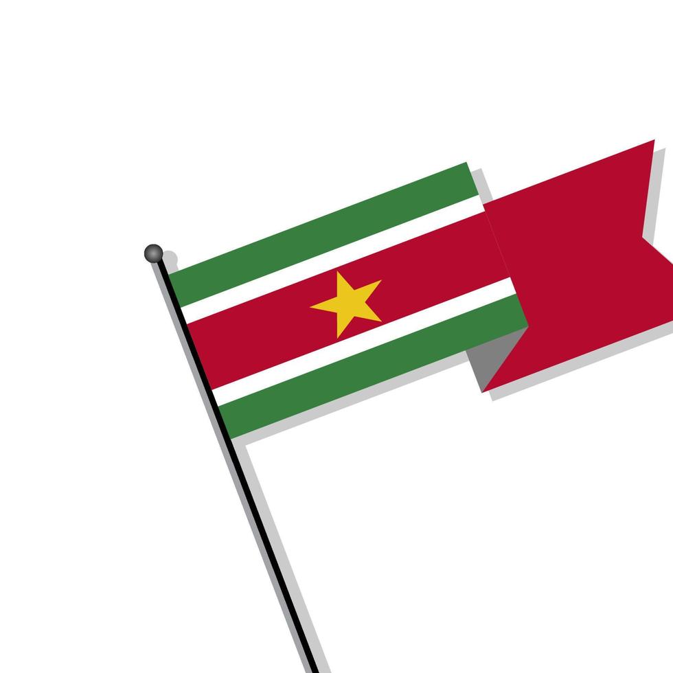 illustration du modèle de drapeau du suriname vecteur