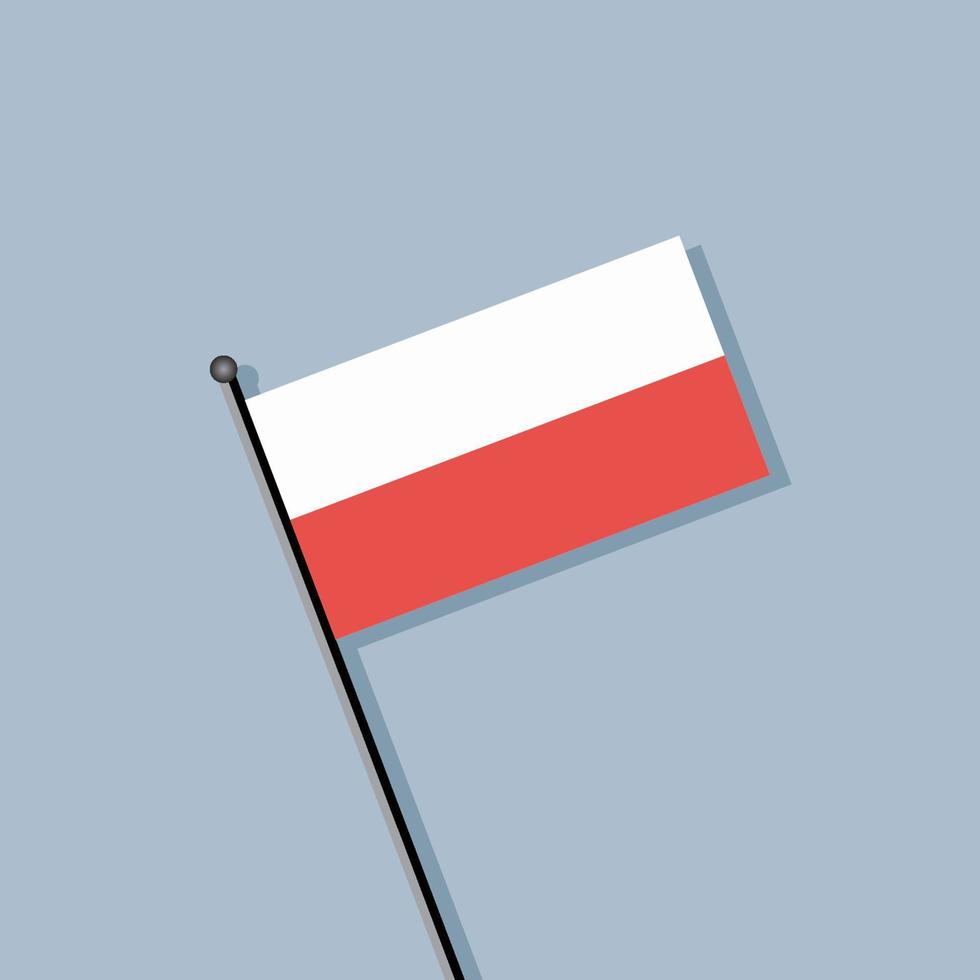 illustration du modèle de drapeau pologne vecteur
