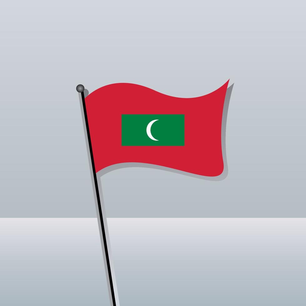 illustration du modèle de drapeau des maldives vecteur