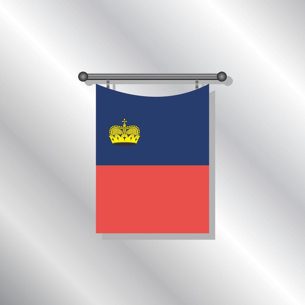 illustration du modèle de drapeau liechtenstein vecteur