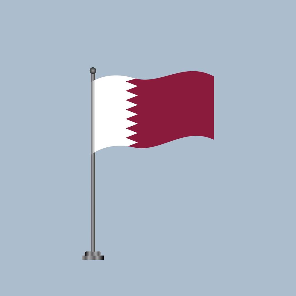 illustration du modèle de drapeau qatar vecteur