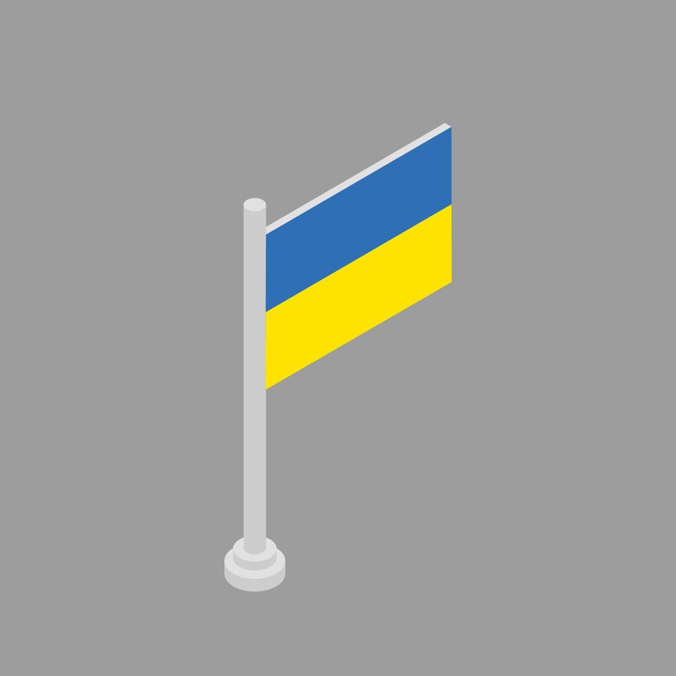 illustration du modèle de drapeau de l'ukraine vecteur