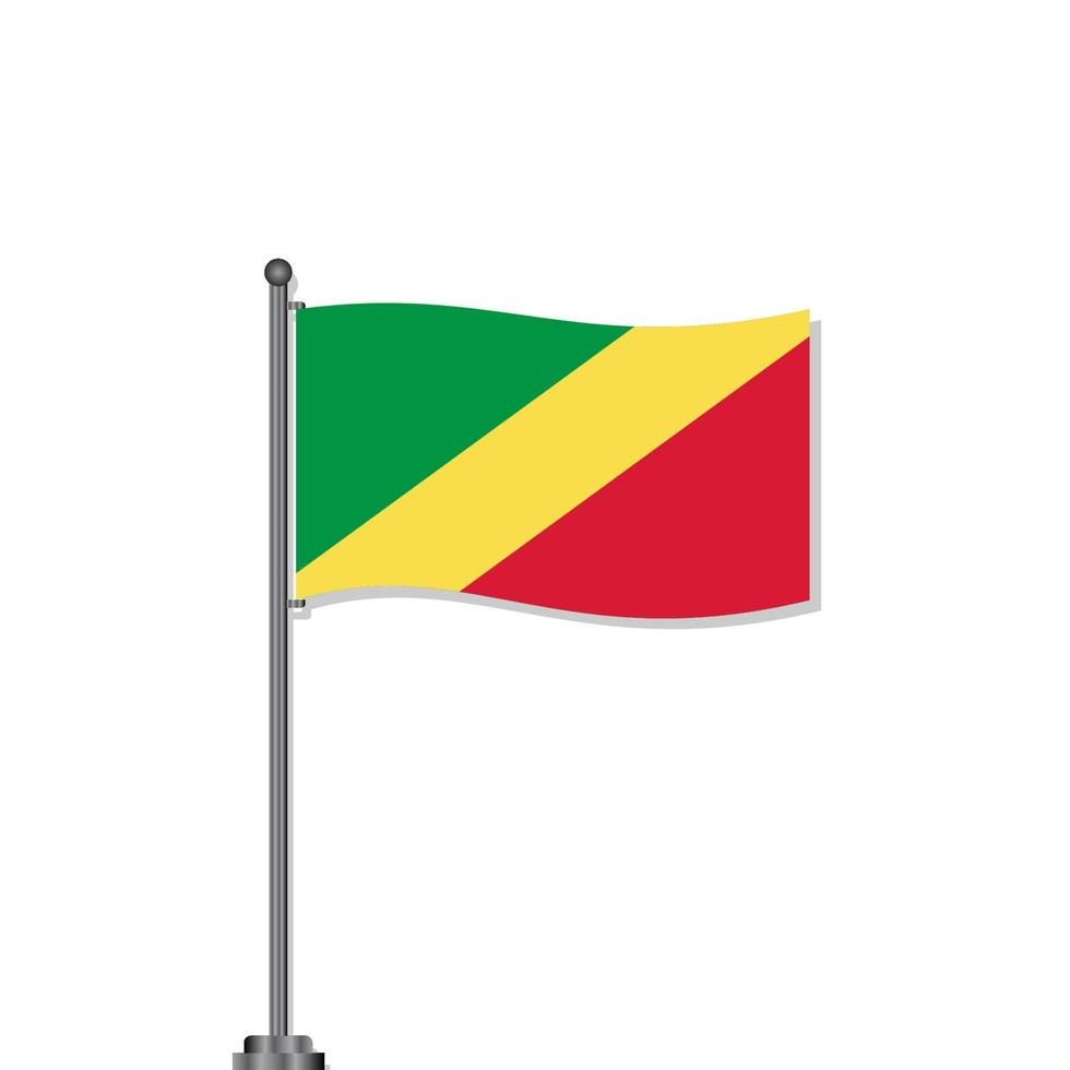 illustration du modèle de drapeau du congo vecteur