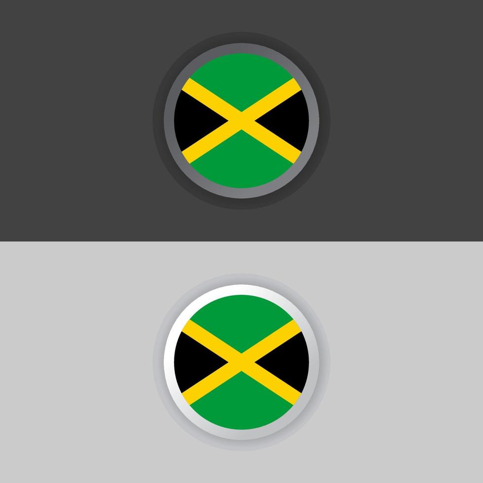 illustration du modèle de drapeau de la jamaïque vecteur