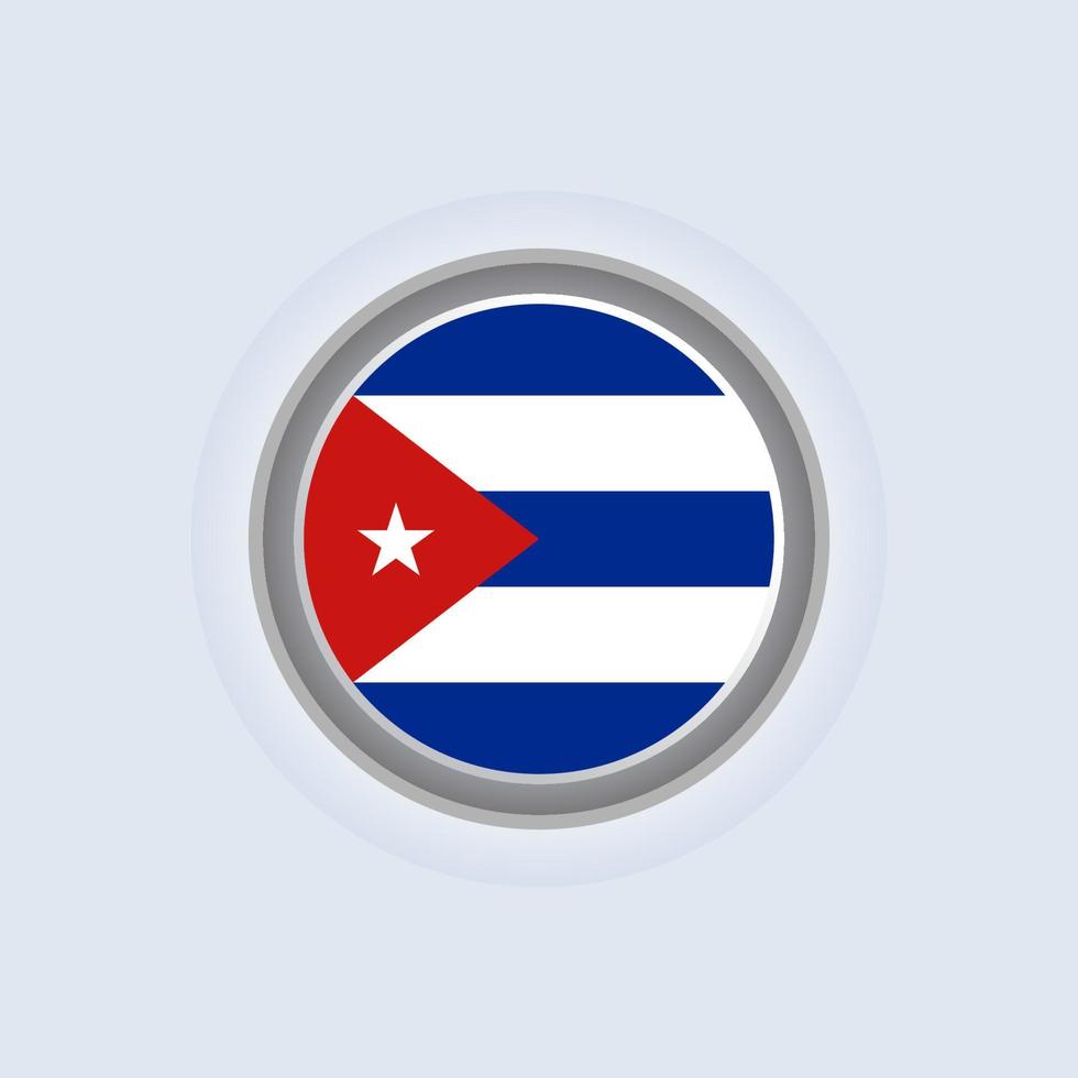 illustration du modèle de drapeau de cuba vecteur