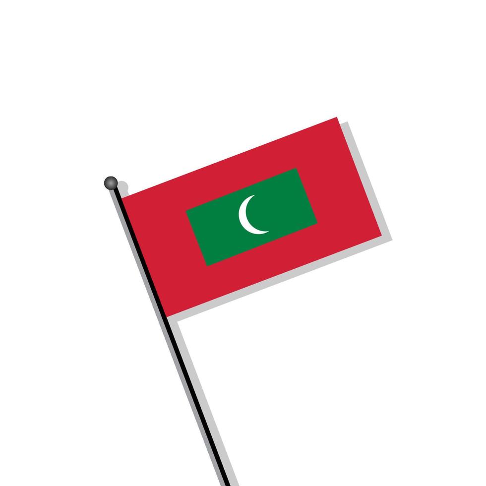 illustration du modèle de drapeau des maldives vecteur