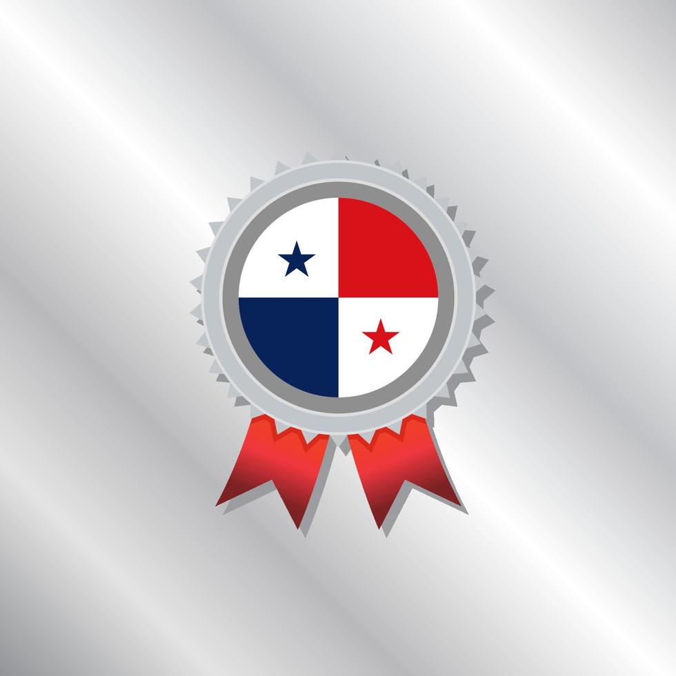 illustration du modèle de drapeau panama vecteur