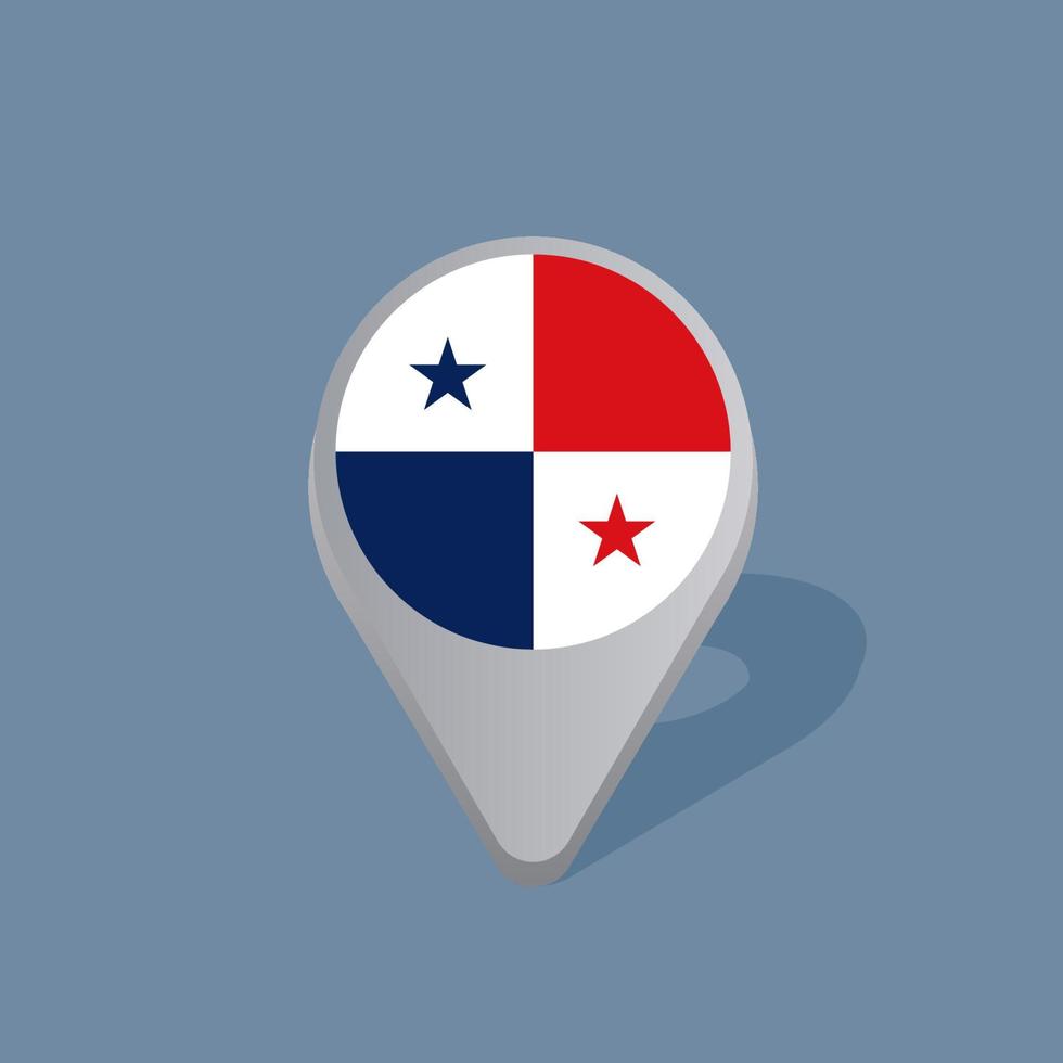 illustration du modèle de drapeau panama vecteur