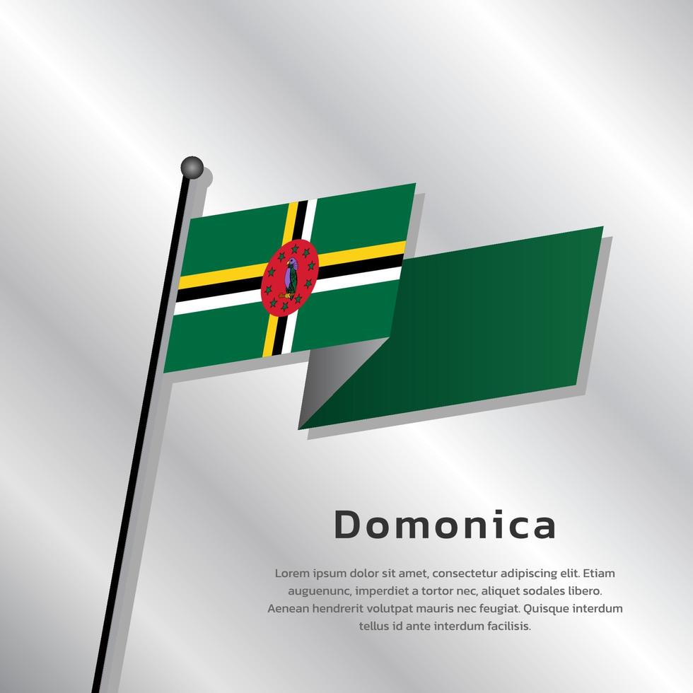 illustration du modèle de drapeau domonique vecteur