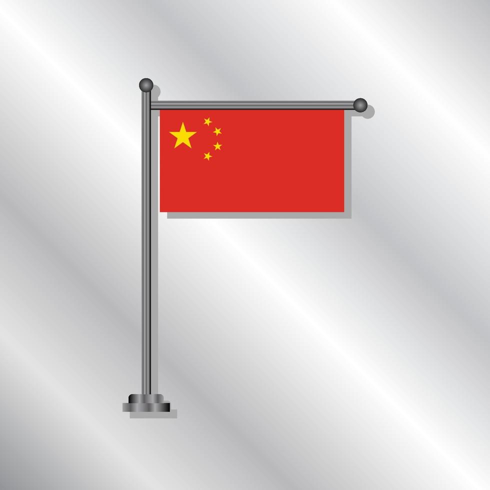 illustration du modèle de drapeau de la chine vecteur