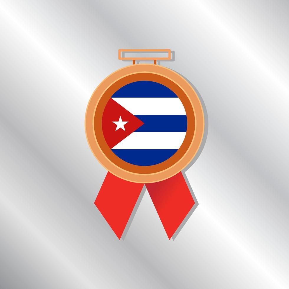 illustration du modèle de drapeau de cuba vecteur