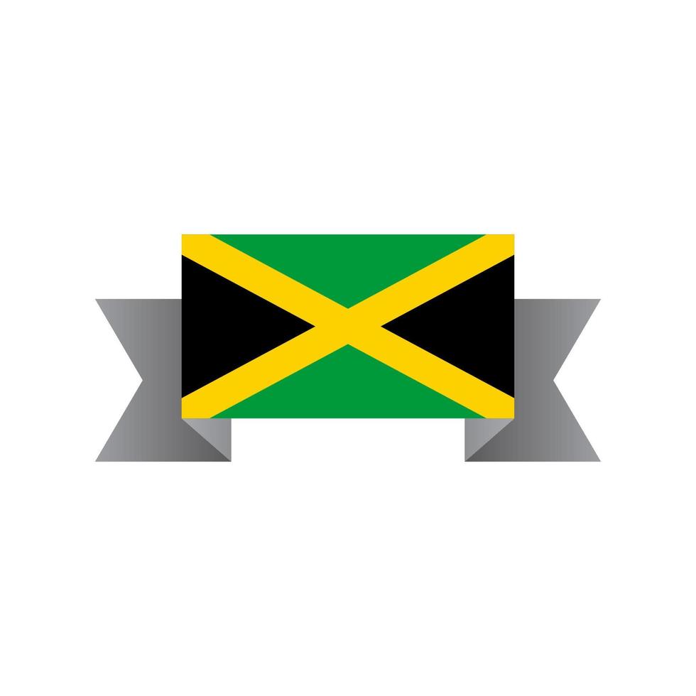 illustration du modèle de drapeau de la jamaïque vecteur