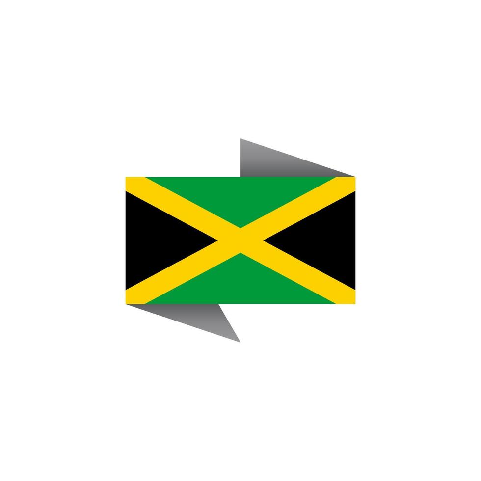 illustration du modèle de drapeau de la jamaïque vecteur