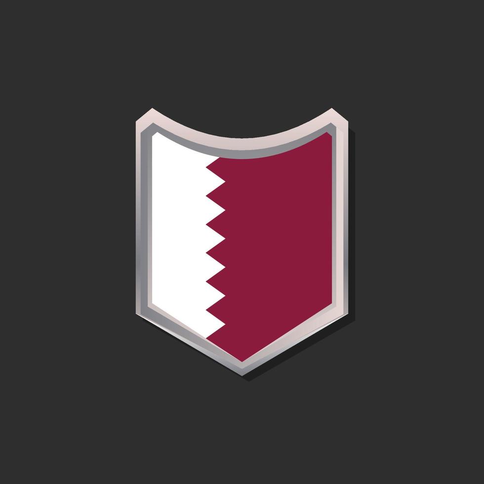 illustration du modèle de drapeau qatar vecteur