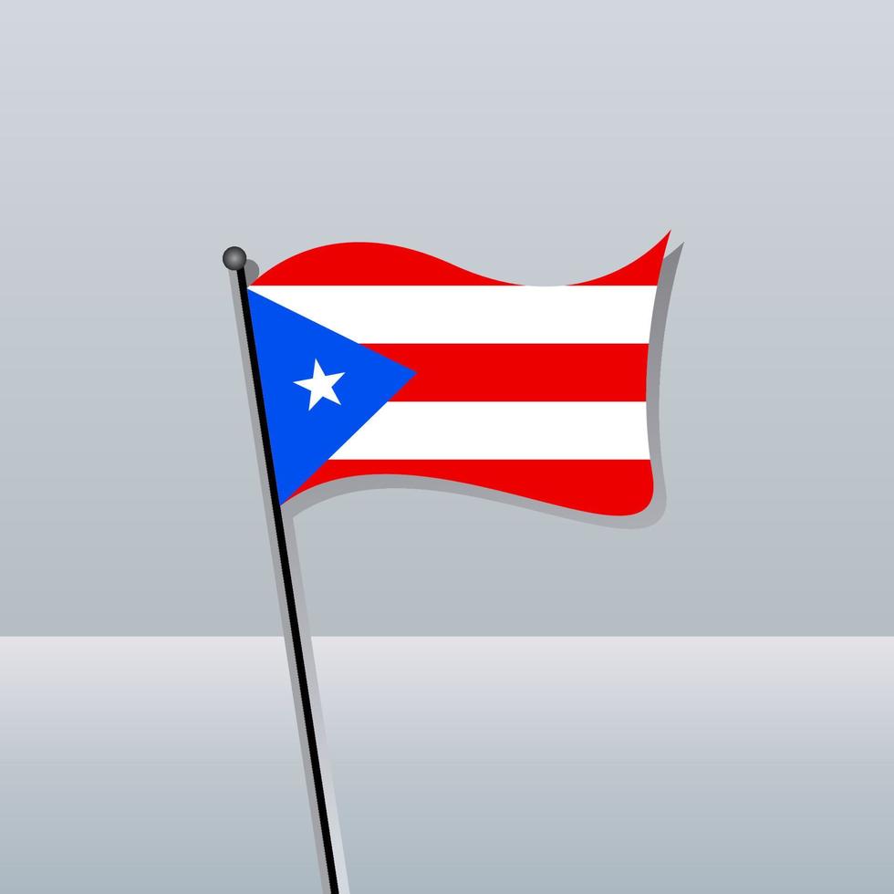 illustration du modèle de drapeau de porto rico vecteur