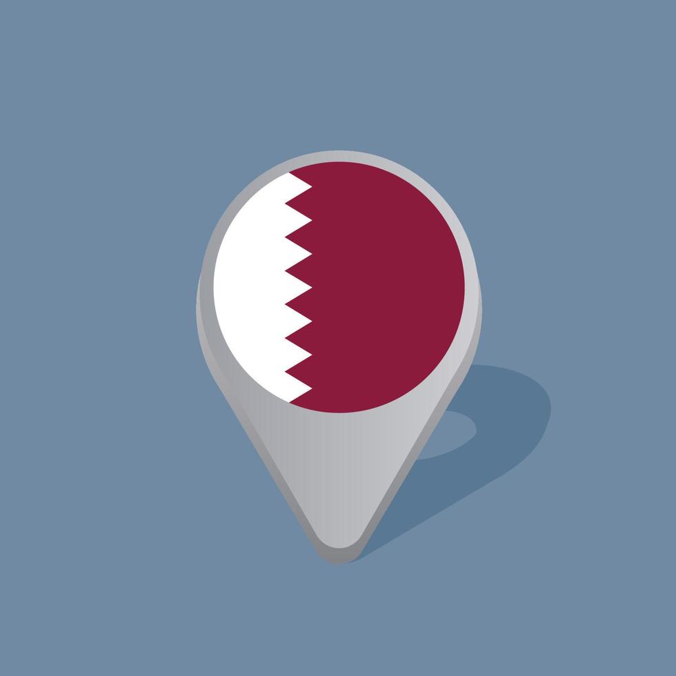 illustration du modèle de drapeau qatar vecteur