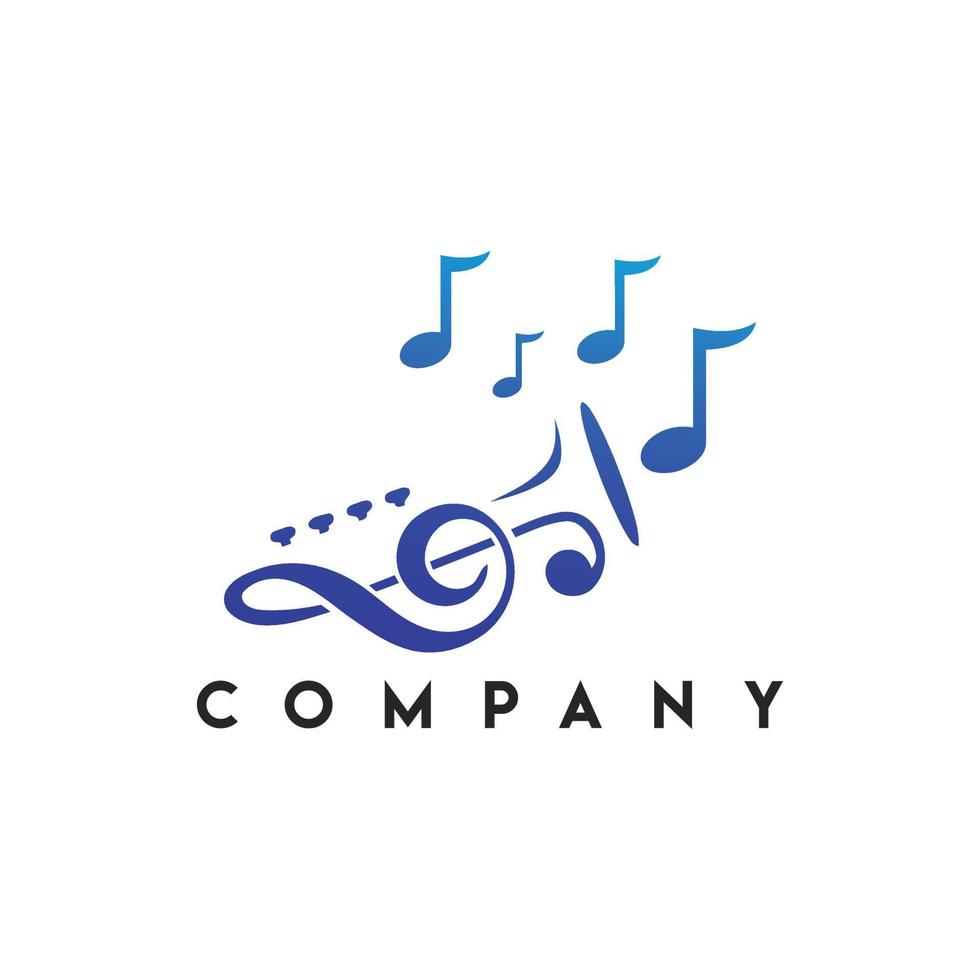 logo musical, musique reliant le logo du monde vecteur