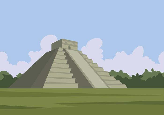 Piramide mayan free vector