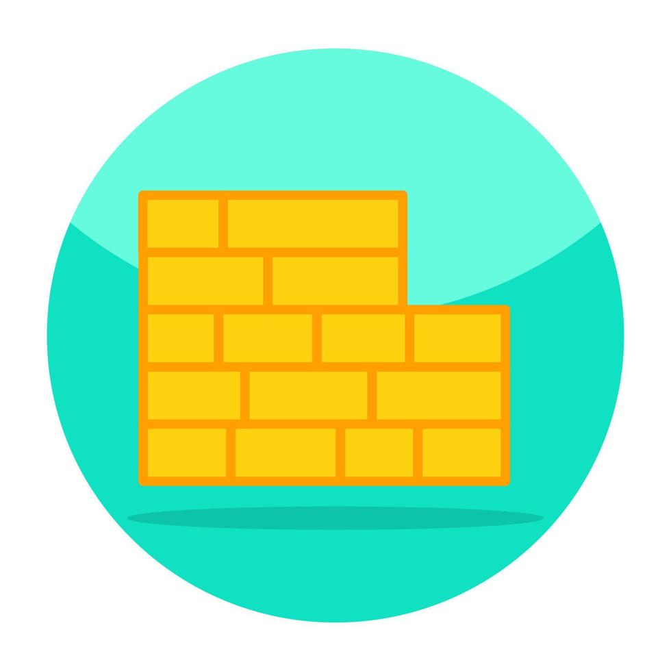 une icône de conception parfaite de mur de briques vecteur
