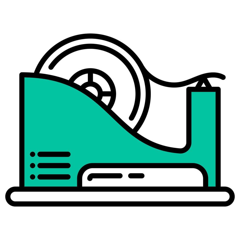 icône de distributeur d'isolement ou équipement de papeterie vecteur