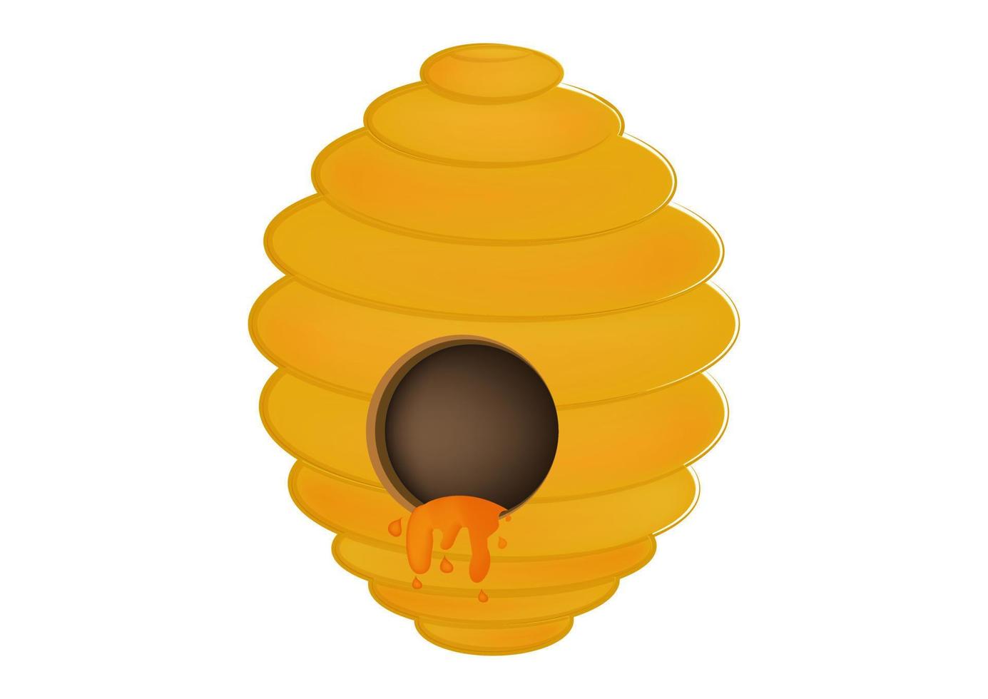 clipart de ruche. ruche avec du miel vecteur