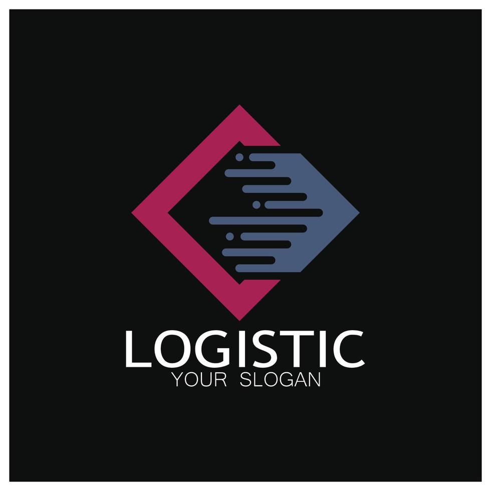 logistique logo icône illustration vecteur conception distribution symbole livraison de marchandises économie finance