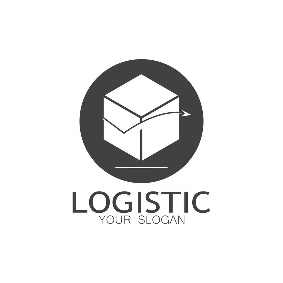 logistique logo icône illustration vecteur conception distribution symbole livraison de marchandises économie finance