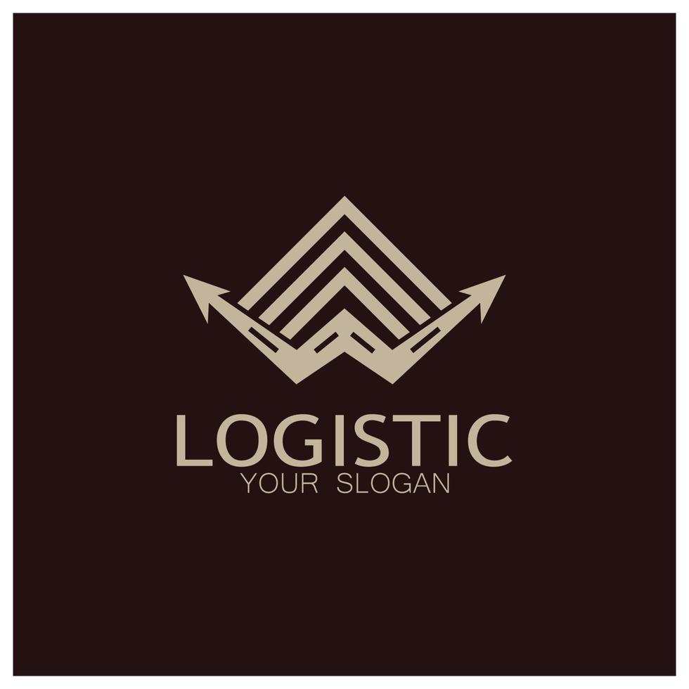 logistique logo icône illustration vecteur conception distribution symbole livraison de marchandises économie finance