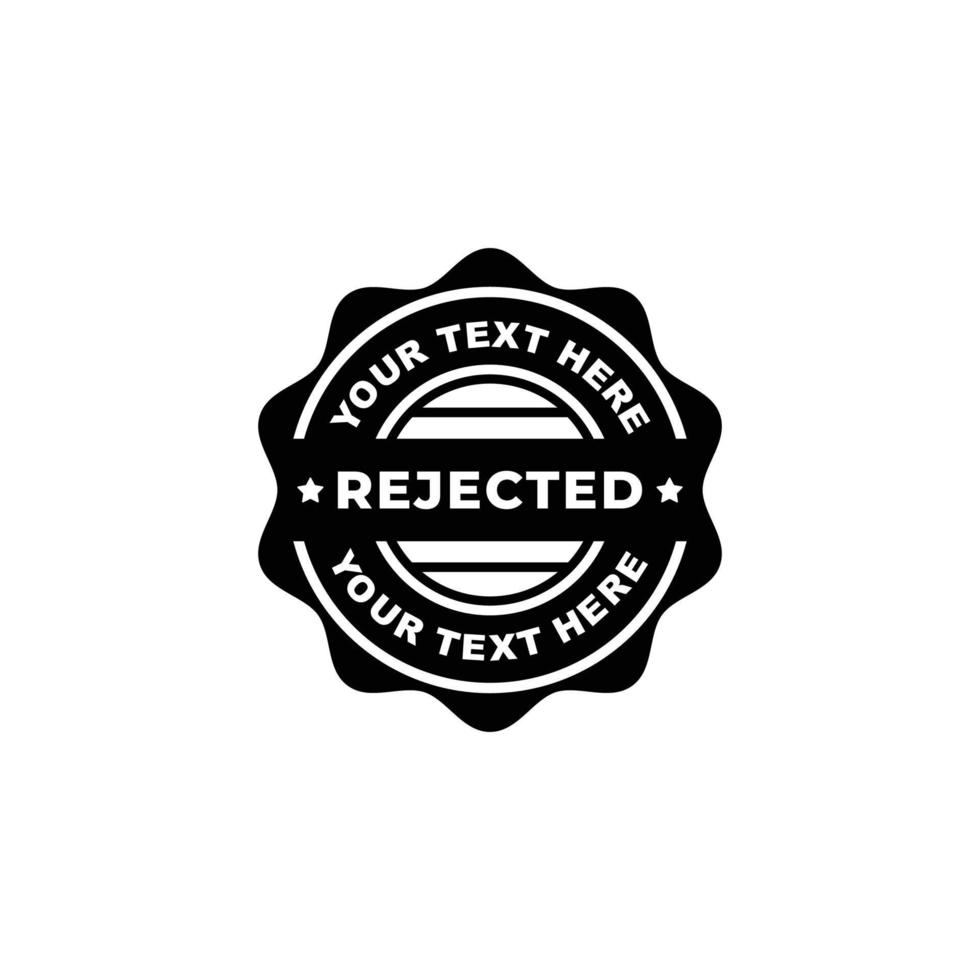sceau de timbre rejeté icône illustration vectorielle vecteur