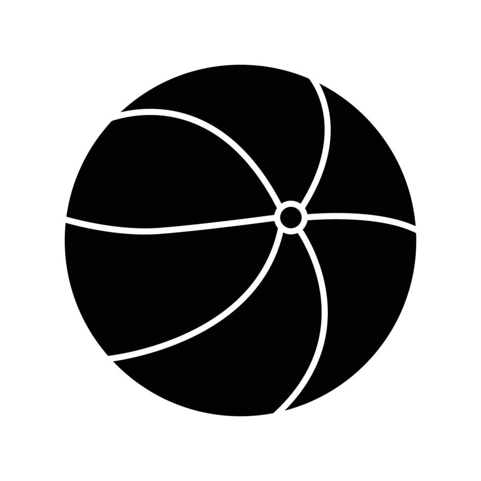illustration d'icône de glyphe de ballon de plage. icône liée aux vacances. conception simple modifiable vecteur