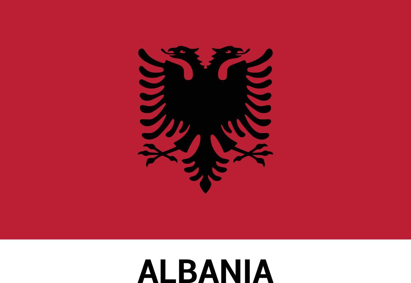 vecteur de conception de drapeau albanie