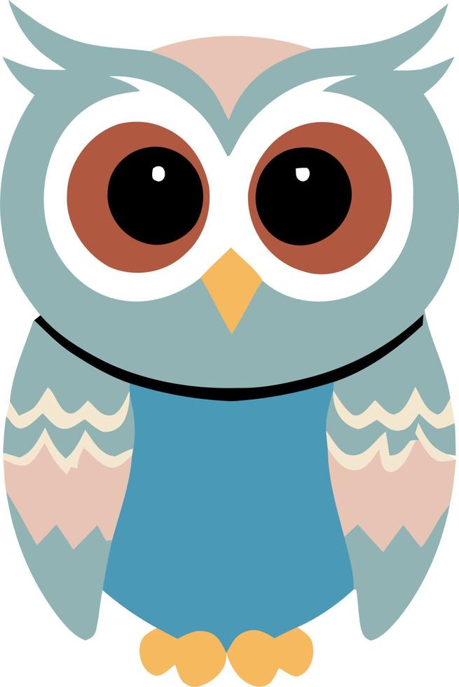 illustration de hibou dessin animé mignon vecteur