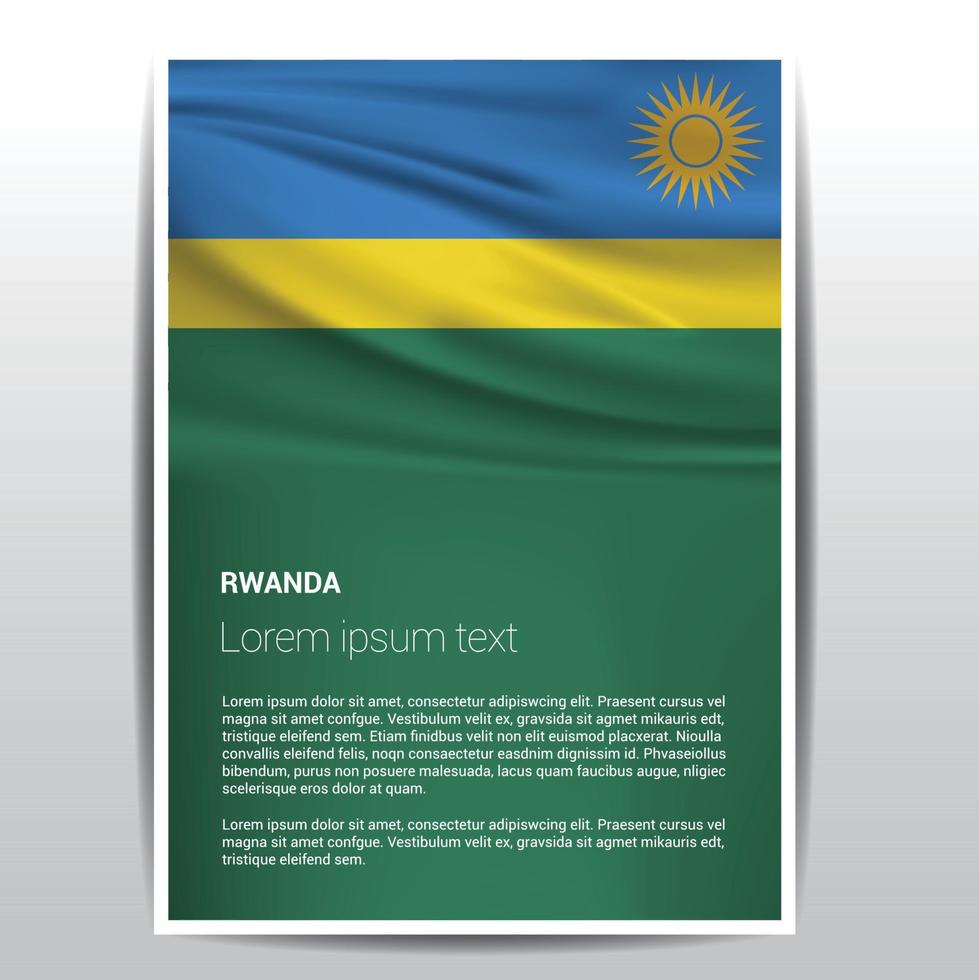 vecteur de conception de drapeaux rwandais