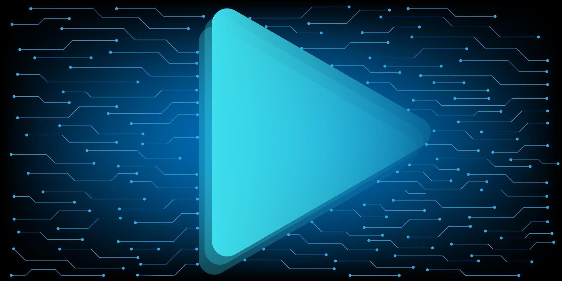 triangle avec concept de vecteur d'hologramme pour l'écran de science d'entreprise de fond d'élément technologique futur