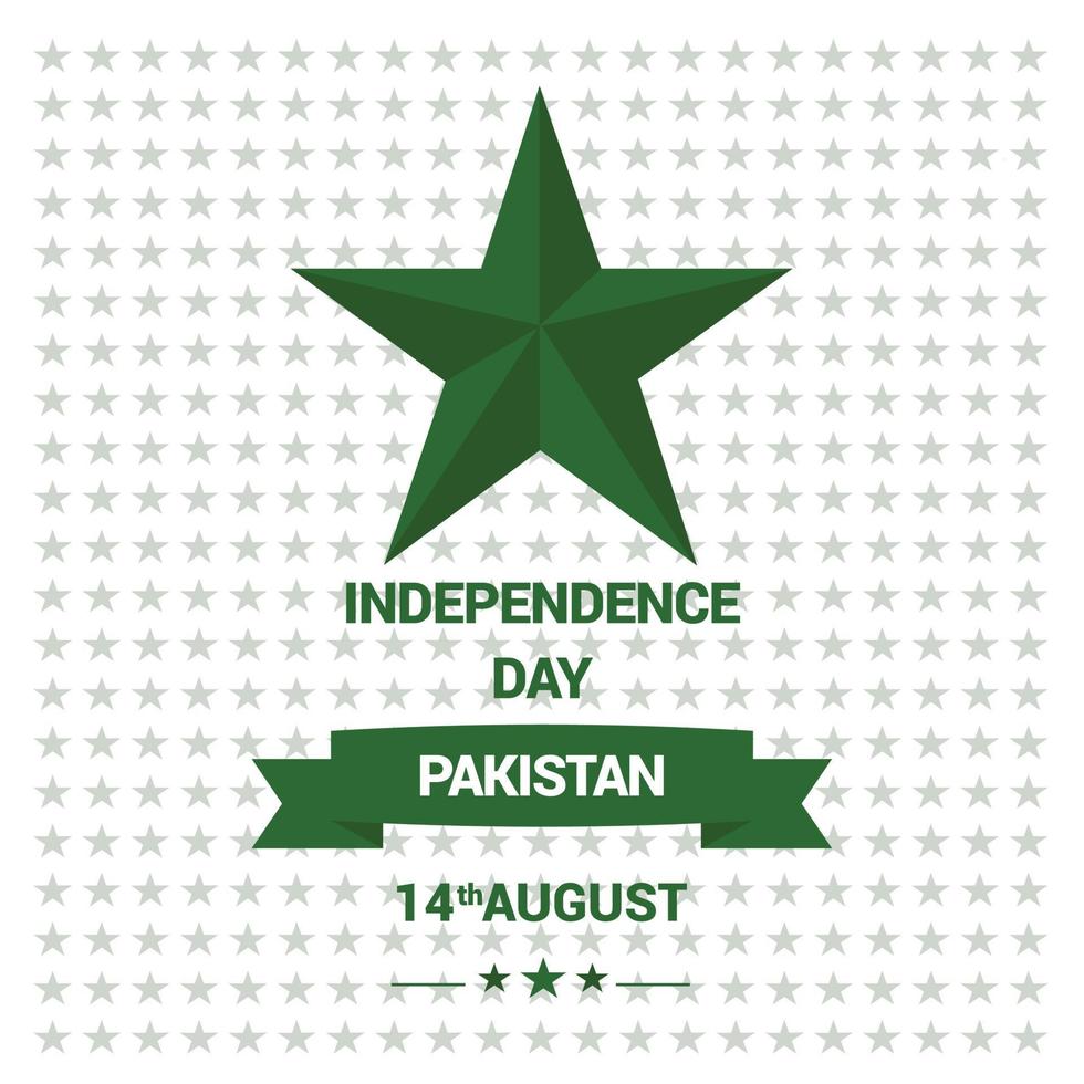 vecteur de carte de fête de l'indépendance du pakistan
