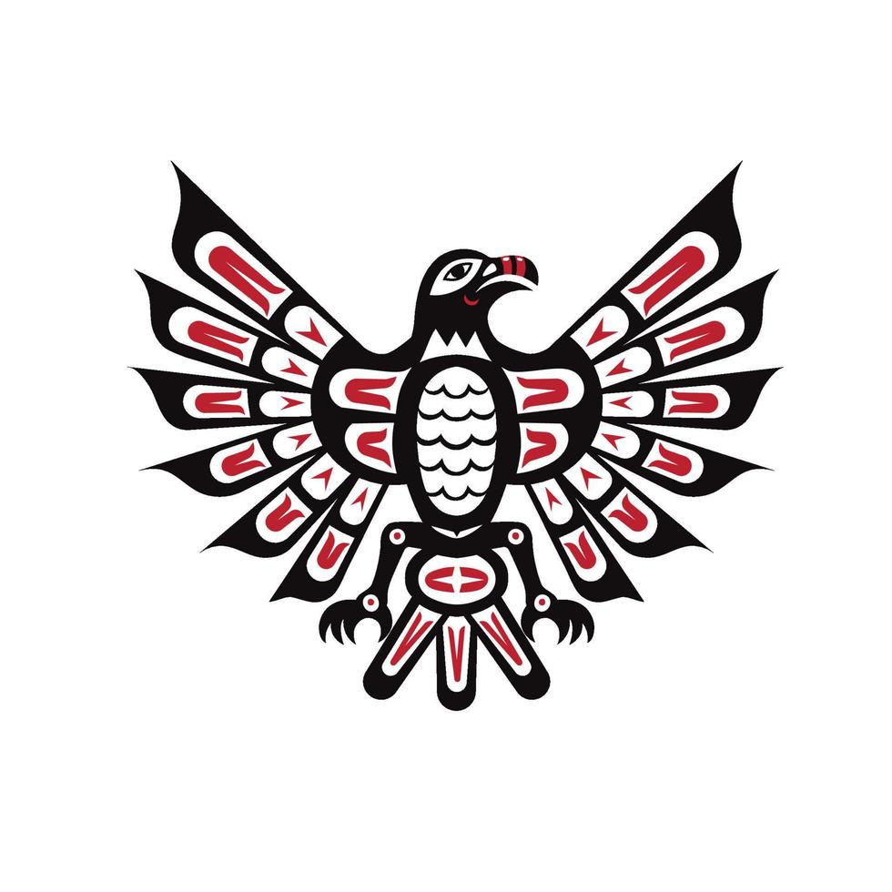vecteur de corbeau indien haida