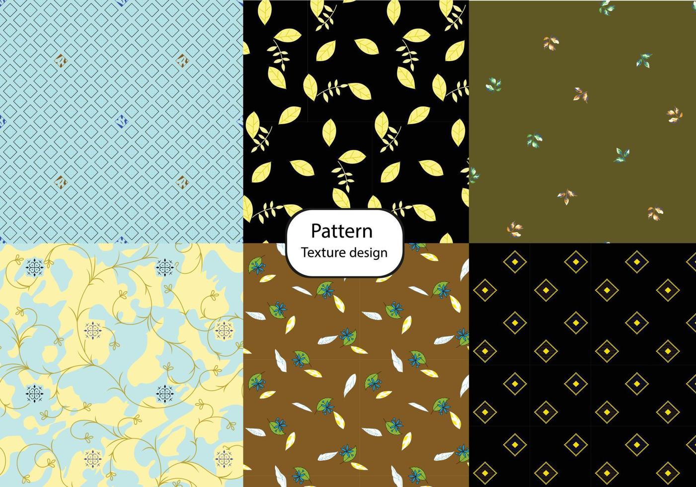 motif floral sans couture dans vector.wild fleurs, feuilles, branches, bonbons répéter pattern design set.handmade. papier peint, tissu ou conception de papier cadeau. vecteur