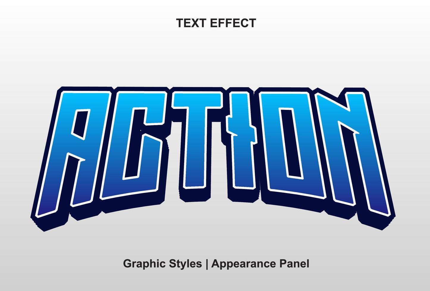 effet de texte d'action avec style 3d et modifiable. vecteur