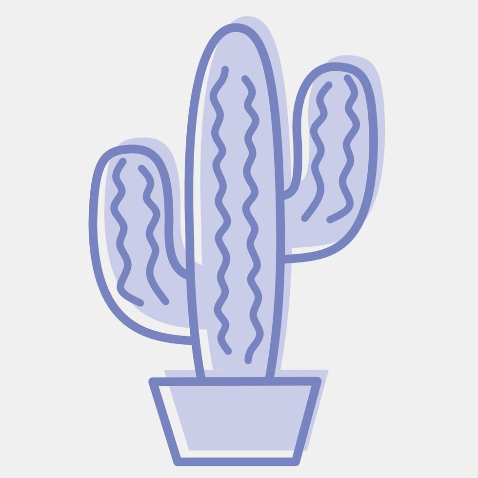 icône cactus. jour des éléments de célébration morts. icônes dans un style bicolore. bon pour les impressions, les affiches, le logo, la décoration de fête, la carte de voeux, etc. vecteur