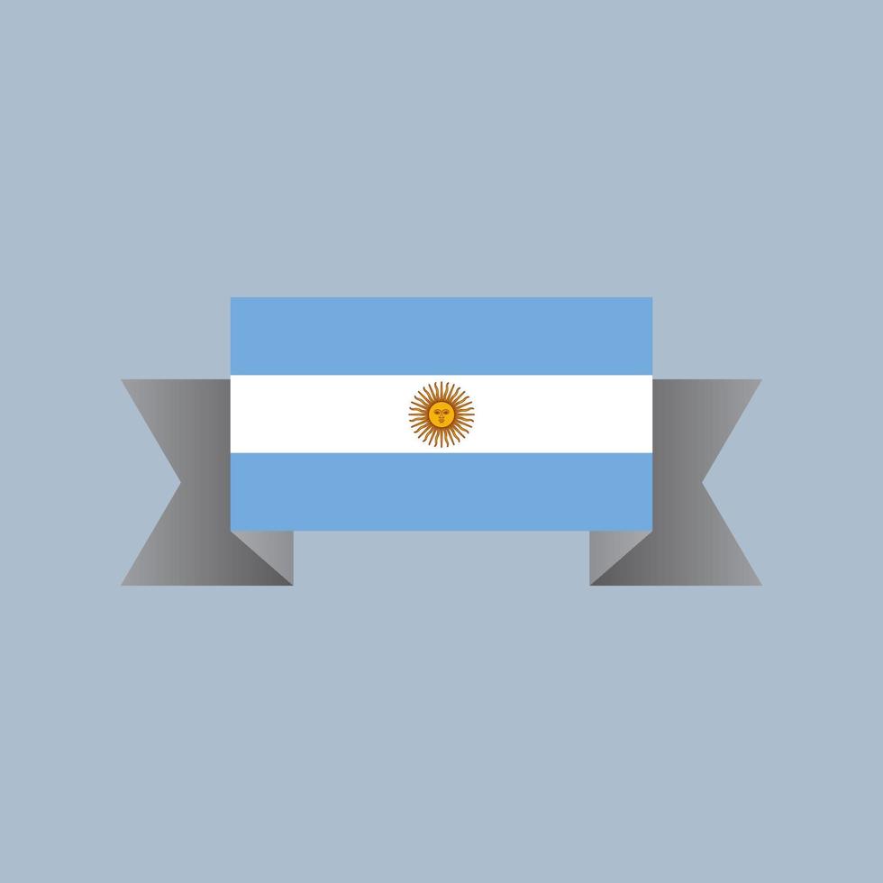 illustration du modèle de drapeau argentin vecteur