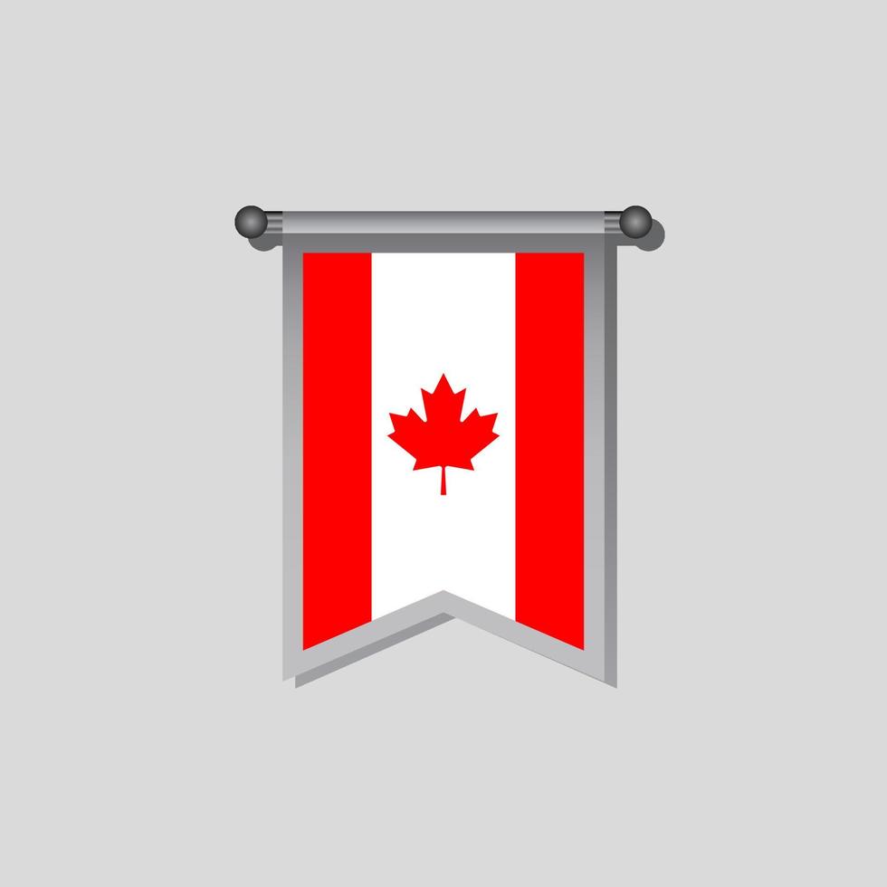 illustration du modèle de drapeau du canada vecteur