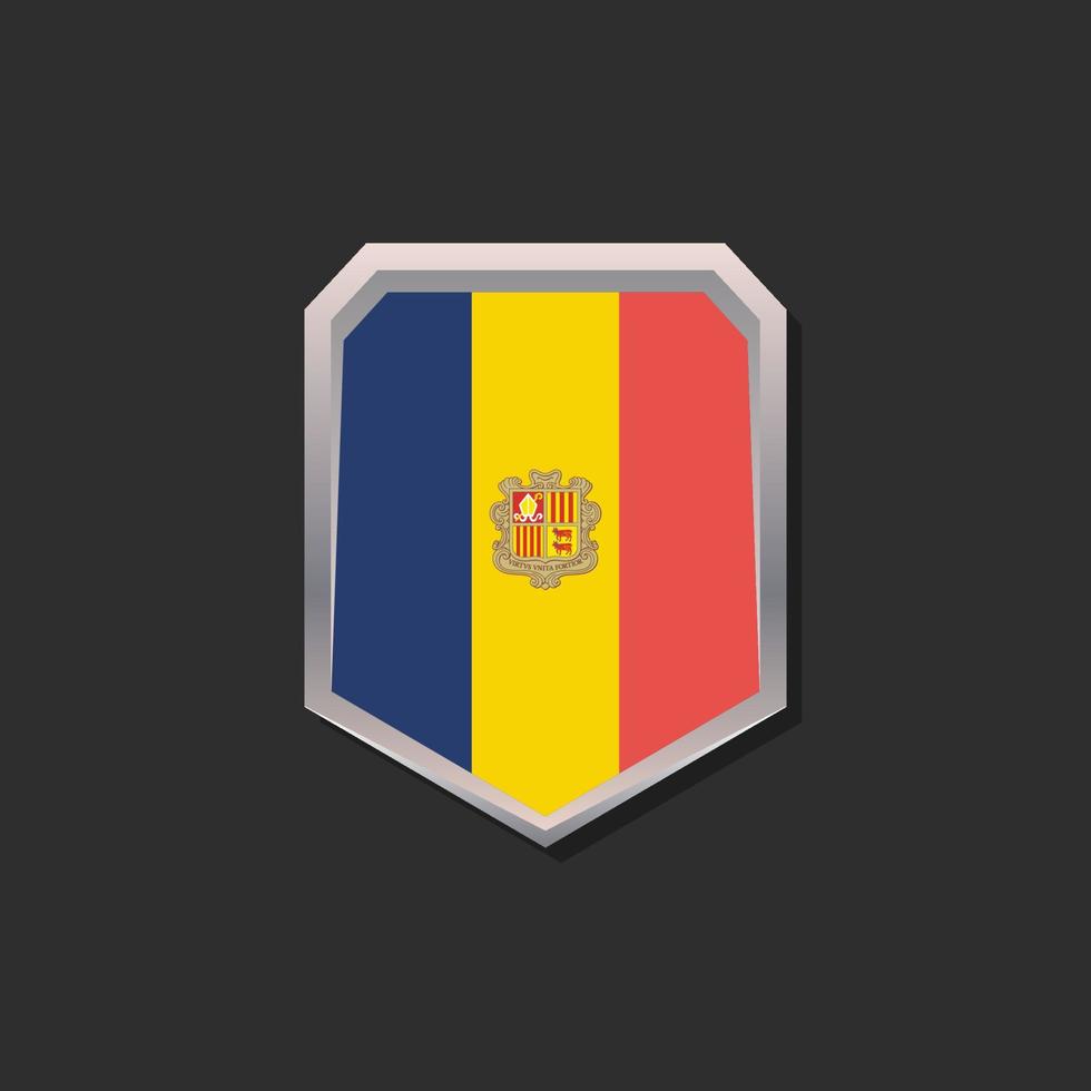 illustration du modèle de drapeau d'andorre vecteur