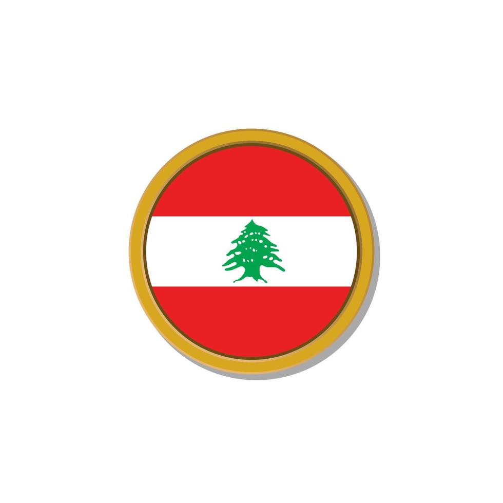 illustration du modèle de drapeau du liban vecteur